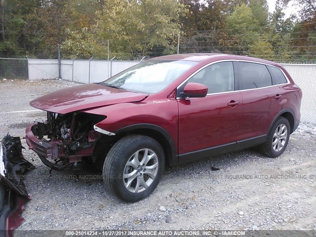 JM3TB2CA7E0438343 - 2014 MAZDA CX-9 TOURING RED photo 2