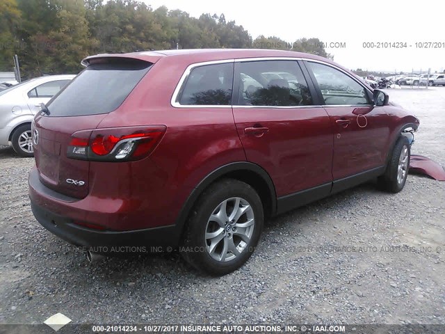 JM3TB2CA7E0438343 - 2014 MAZDA CX-9 TOURING RED photo 4