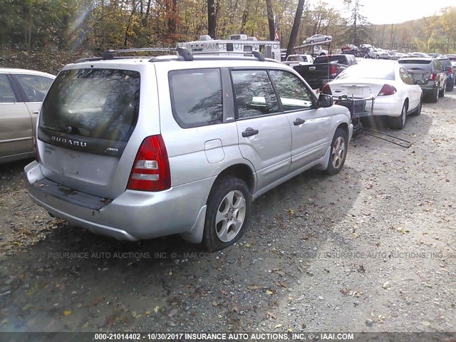 JF1SG65613H703431 - 2003 SUBARU FORESTER 2.5XS SILVER photo 4