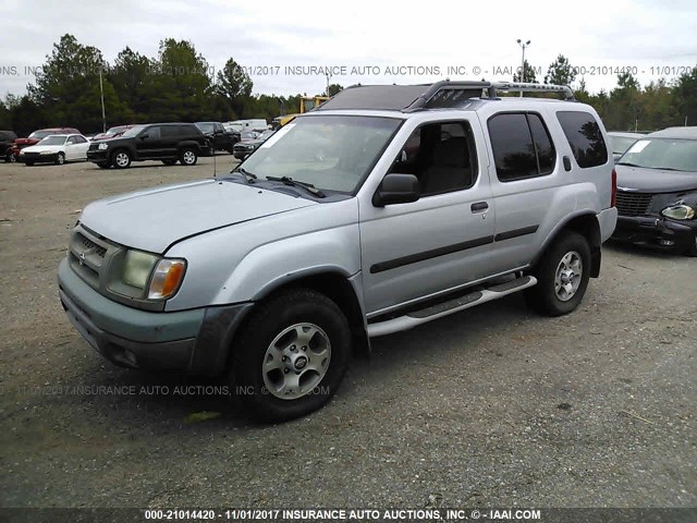 5N1ED28T21C519342 - 2001 NISSAN XTERRA XE/SE SILVER photo 2