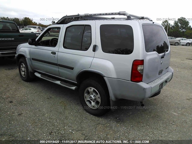 5N1ED28T21C519342 - 2001 NISSAN XTERRA XE/SE SILVER photo 3