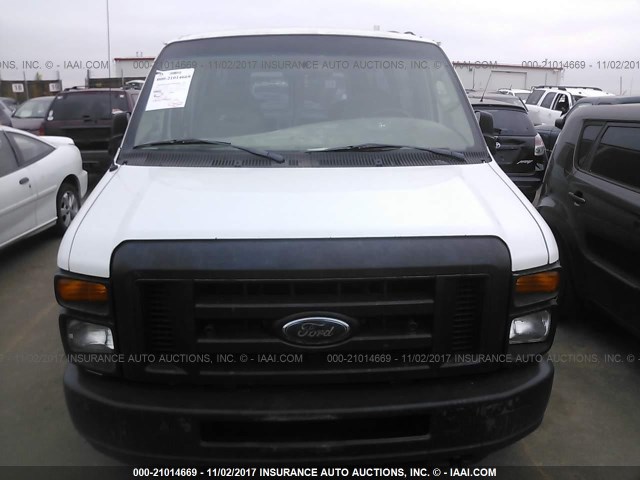 1FTNE14W78DA35716 - 2008 FORD ECONOLINE E150 VAN WHITE photo 6