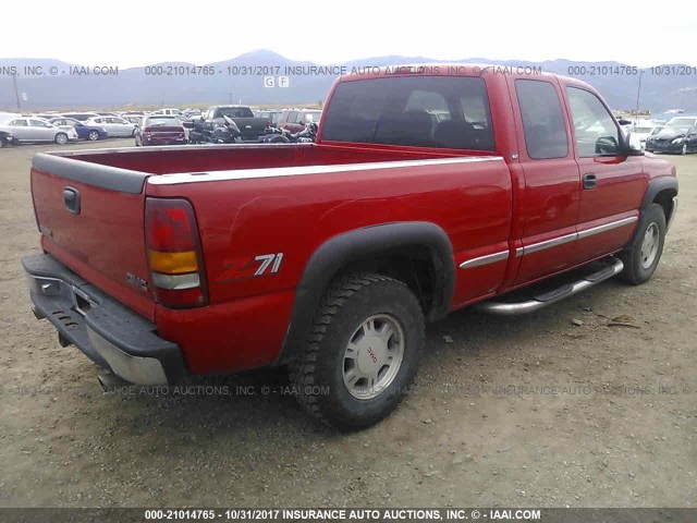 2GTEK19T2X1505085 - 1999 GMC NEW SIERRA K1500 RED photo 4