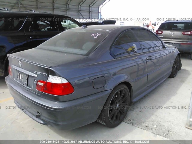 WBABD53445PL17414 - 2005 BMW 330 CI GRAY photo 4