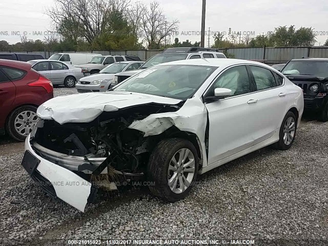 1C3CCCAB9FN542445 - 2015 CHRYSLER 200 LIMITED WHITE photo 2