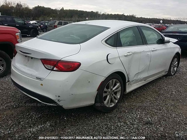 1C3CCCAB9FN542445 - 2015 CHRYSLER 200 LIMITED WHITE photo 4