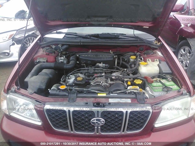 JF1SF65632H719082 - 2002 SUBARU FORESTER S 红色 照片 10