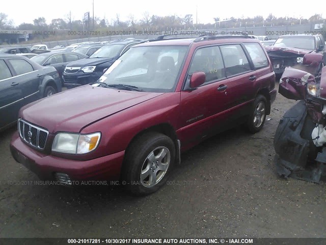 JF1SF65632H719082 - 2002 SUBARU FORESTER S RED photo 2