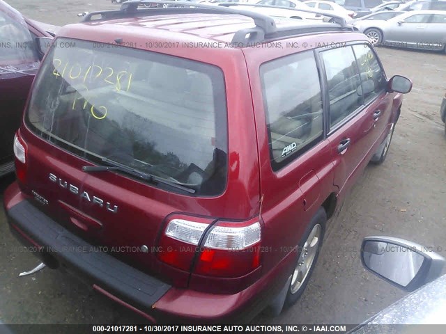 JF1SF65632H719082 - 2002 SUBARU FORESTER S 红色 照片 4