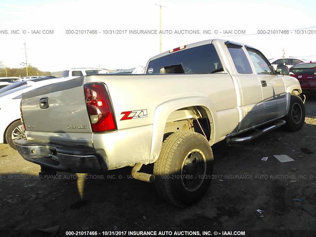 2GCEK19T841265827 - 2004 CHEVROLET SILVERADO K1500 SILVER photo 4