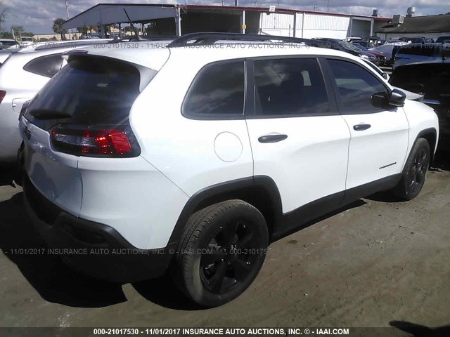 1C4PJLAB2HW660661 - 2017 JEEP CHEROKEE SPORT WHITE photo 4