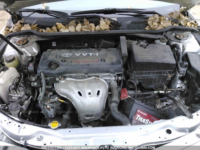 4T4BE46K59R060289 - 2009 TOYOTA CAMRY SE/LE/XLE SILVER photo 10