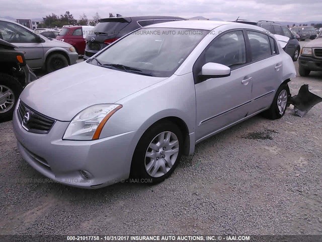 3N1AB6AP1CL676139 - 2012 NISSAN SENTRA 2.0/2.0S/SR/2.0SL SILVER photo 2