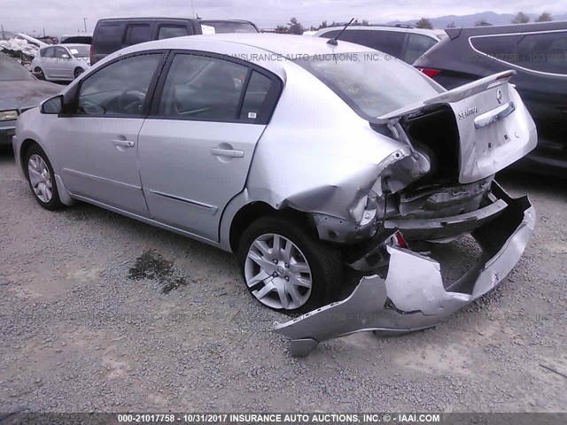 3N1AB6AP1CL676139 - 2012 NISSAN SENTRA 2.0/2.0S/SR/2.0SL SILVER photo 3