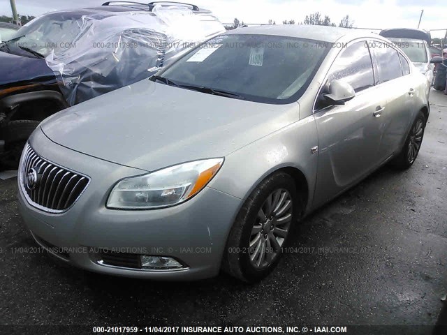 W04GV5EV6B1062334 - 2011 BUICK REGAL CXL TAN photo 2