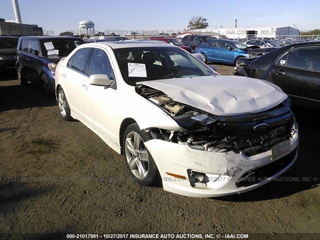 3FAHP0KC9CR183804 - 2012 FORD FUSION SPORT WHITE photo 1