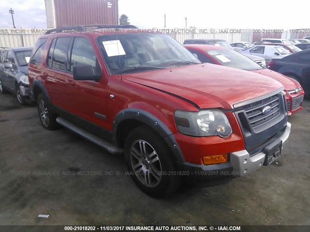 1FMEU63867UA72690 - 2007 FORD EXPLORER XLT ORANGE photo 1