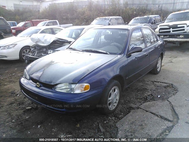 1Y1SK5284WZ443643 - 1998 CHEVROLET GEO PRIZM LSI BLUE photo 2