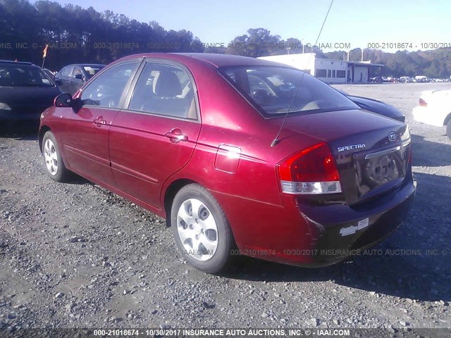 KNAFE122475419785 - 2007 KIA SPECTRA EX/LX RED photo 3