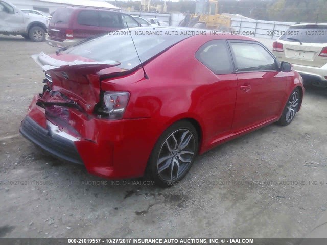 JTKJF5C73GJ021317 - 2016 TOYOTA SCION TC 红色 照片 4