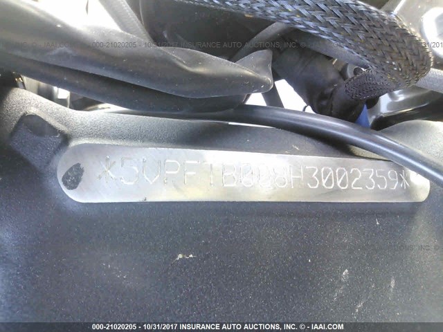 5VPFTB008H3002359 - 2017 VICTORY MOTORCYCLES OCTANE GRAY photo 10