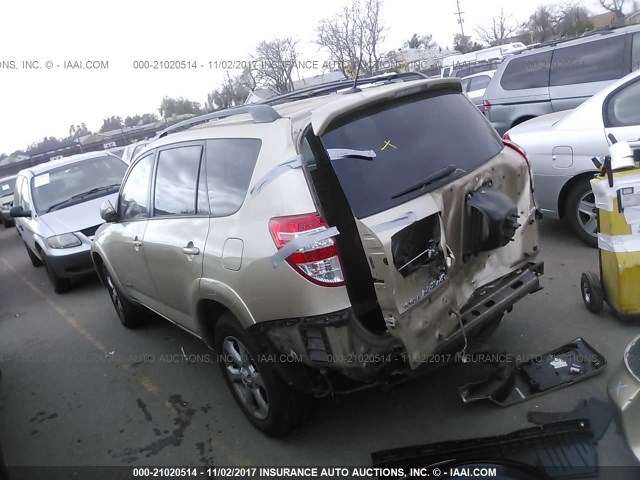 2T3BK31V09W005951 - 2009 TOYOTA RAV4 LIMITED GOLD photo 3