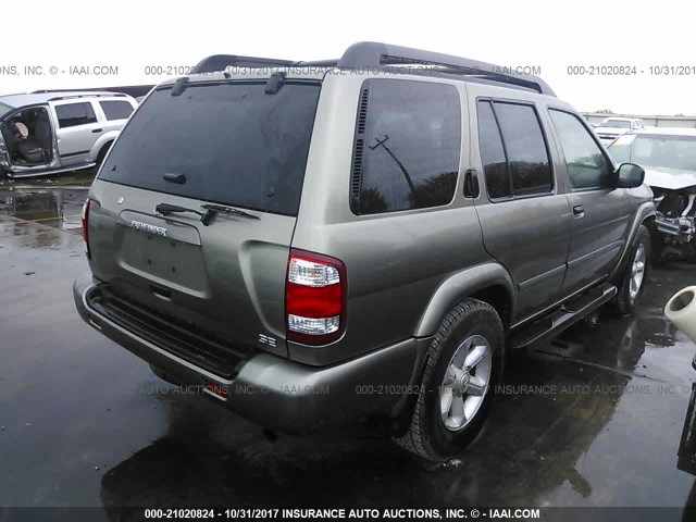 JN8DR09X63W710646 - 2003 NISSAN PATHFINDER LE/SE GOLD photo 4