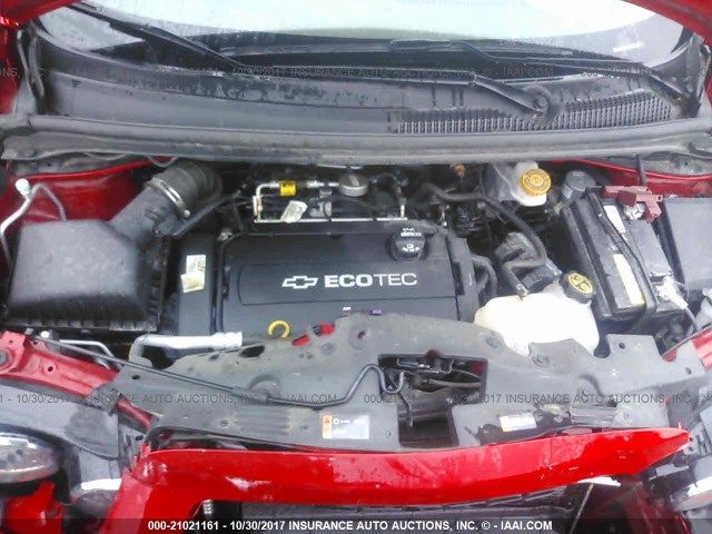 1G1JA5SH8G4151858 - 2016 CHEVROLET SONIC LS Qırmızı foto 10