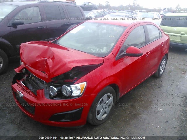 1G1JA5SH8G4151858 - 2016 CHEVROLET SONIC LS Qırmızı foto 2