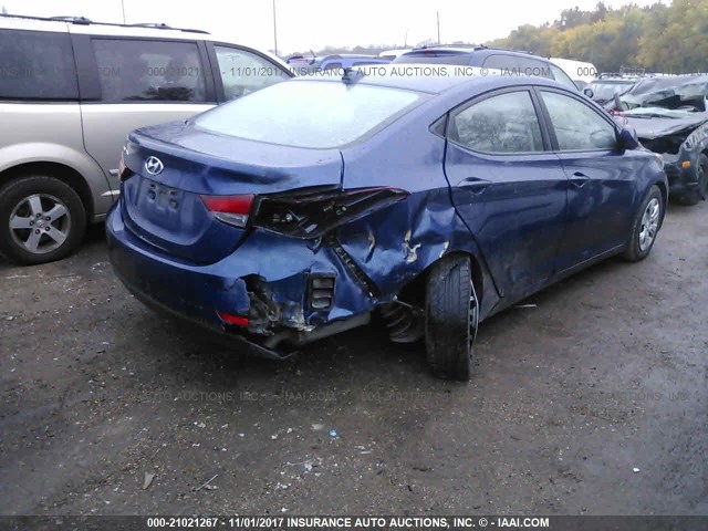 5NPDH4AE7GH770687 - 2016 HYUNDAI ELANTRA SE/SPORT/LIMITED BLUE photo 6