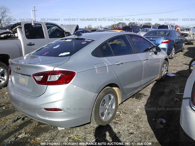 1G1BA5SM4G7312528 - 2016 CHEVROLET CRUZE L SILVER photo 4