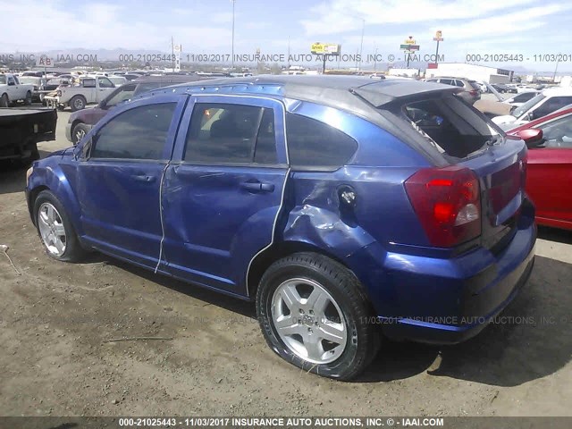 1B3HB48A69D164331 - 2009 DODGE CALIBER SXT BLUE photo 3