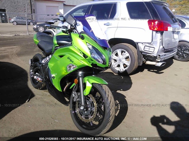 JKAEXEE14CDA00271 - 2012 KAWASAKI EX650 EC GREEN photo 1