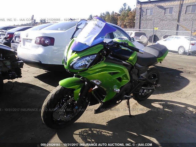 JKAEXEE14CDA00271 - 2012 KAWASAKI EX650 EC GREEN photo 2