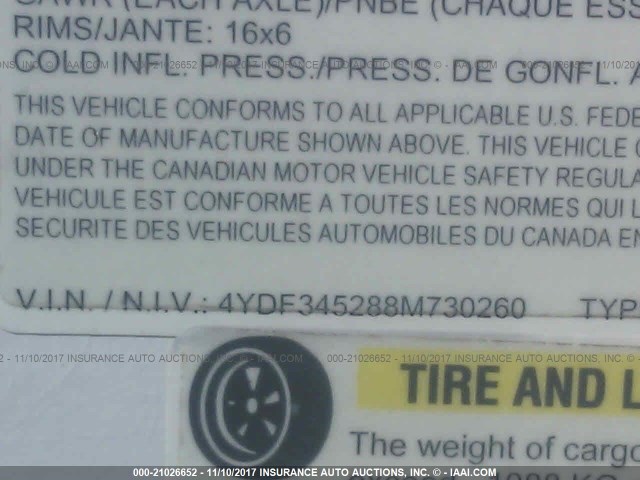 4YDF345288M730260 - 2008 KEYSTONE MONTANA WHITE photo 9