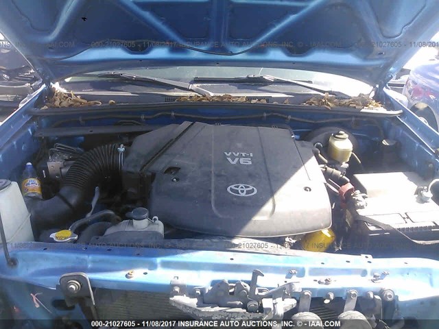 3TMJU62N58M055251 - 2008 TOYOTA TACOMA DOUBLE CAB PRERUNNER BLUE photo 10