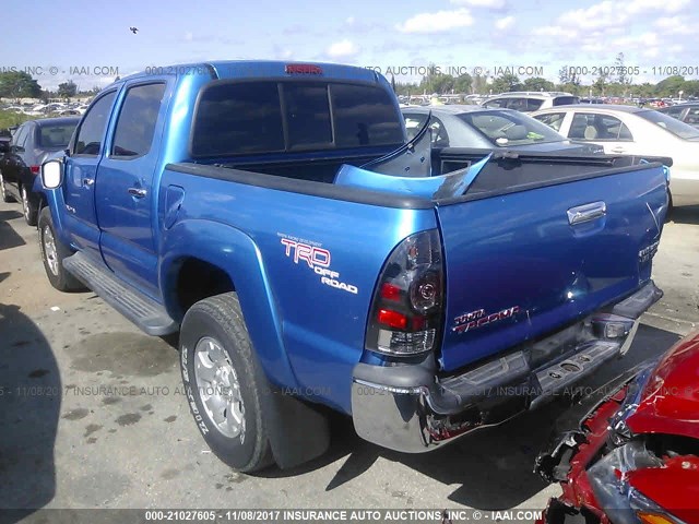 3TMJU62N58M055251 - 2008 TOYOTA TACOMA DOUBLE CAB PRERUNNER BLUE photo 3