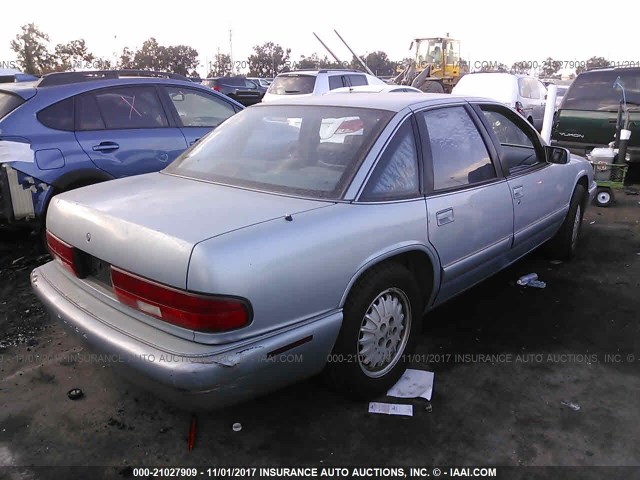 2G4WB52L6S1457665 - 1995 BUICK REGAL CUSTOM Light Blue photo 4