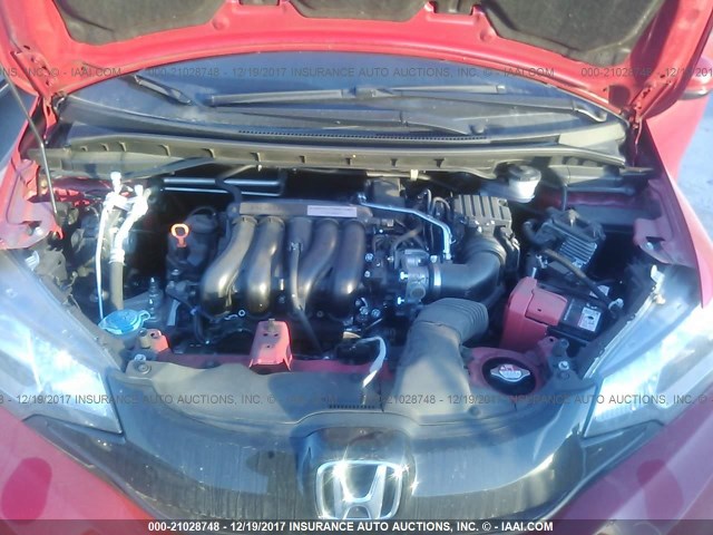 JHMGK5H59GX029406 - 2016 HONDA FIT LX RED photo 10