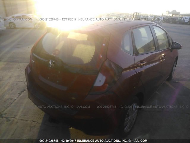 JHMGK5H59GX029406 - 2016 HONDA FIT LX RED photo 4