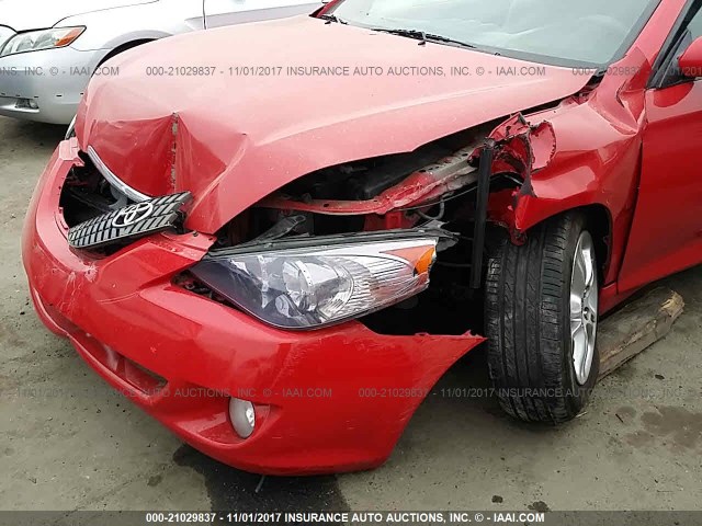 4T1CE38P36U751060 - 2006 TOYOTA CAMRY SOLARA SE/SLE წითელი ფოტო 6