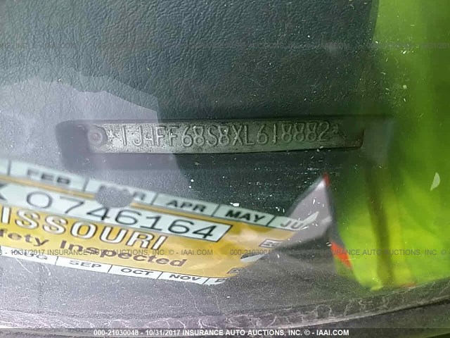 1J4FF68S8XL618882 - 1999 JEEP CHEROKEE SPORT/CLASSIC Czarny zdjęcie 9