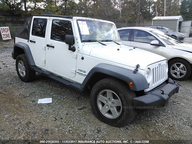 1C4HJWDG3CL109081 - 2012 JEEP WRANGLER UNLIMITE SPORT WHITE photo 1