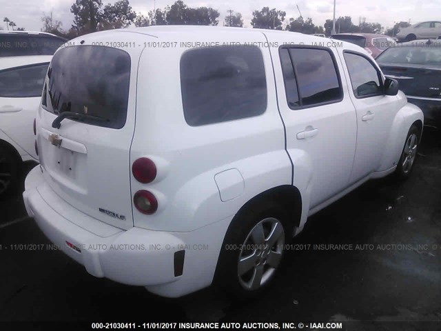 3GNCA13B39S632355 - 2009 CHEVROLET HHR LS თეთრი ფოტო 4