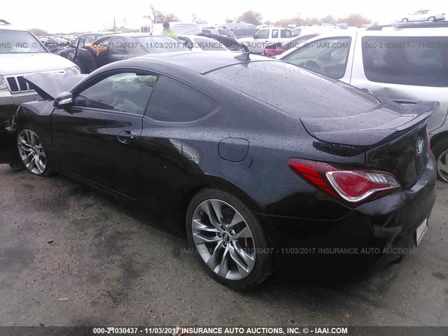 KMHHU6KJ3DU083305 - 2013 HYUNDAI GENESIS COUPE 3.8L BLACK photo 3