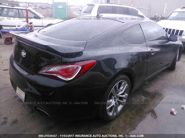 KMHHU6KJ3DU083305 - 2013 HYUNDAI GENESIS COUPE 3.8L BLACK photo 4