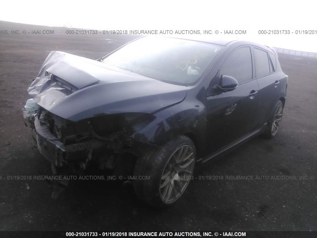 JM1BL1L38C1500272 - 2012 MAZDA SPEED 3 BLACK photo 2