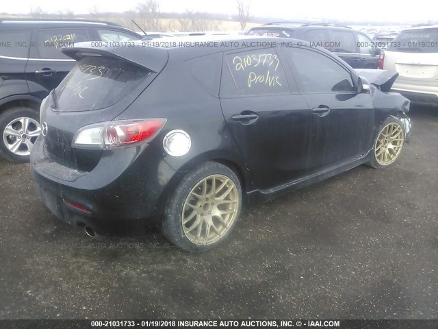 JM1BL1L38C1500272 - 2012 MAZDA SPEED 3 BLACK photo 4