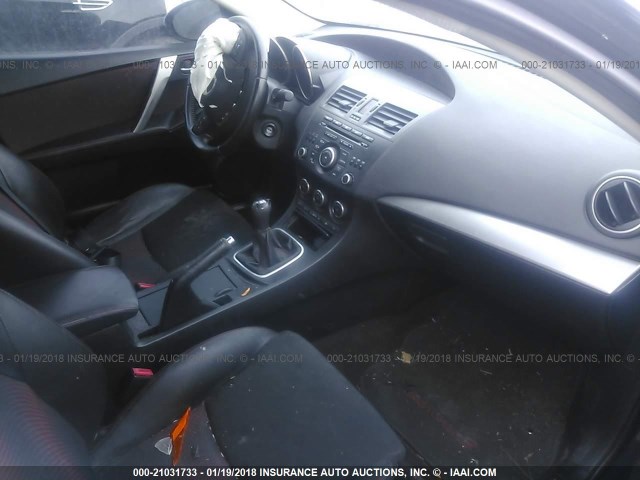 JM1BL1L38C1500272 - 2012 MAZDA SPEED 3 BLACK photo 5