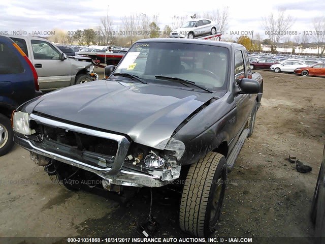 1FTYR15E15PA26236 - 2005 FORD RANGER SUPER CAB GRAY photo 2